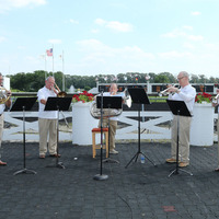Image thumbnail for Summer 2019 - PCB Brass and Saxophone sections in performing the National Anthem.